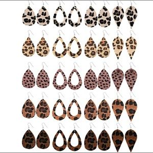 Leopard print earrings